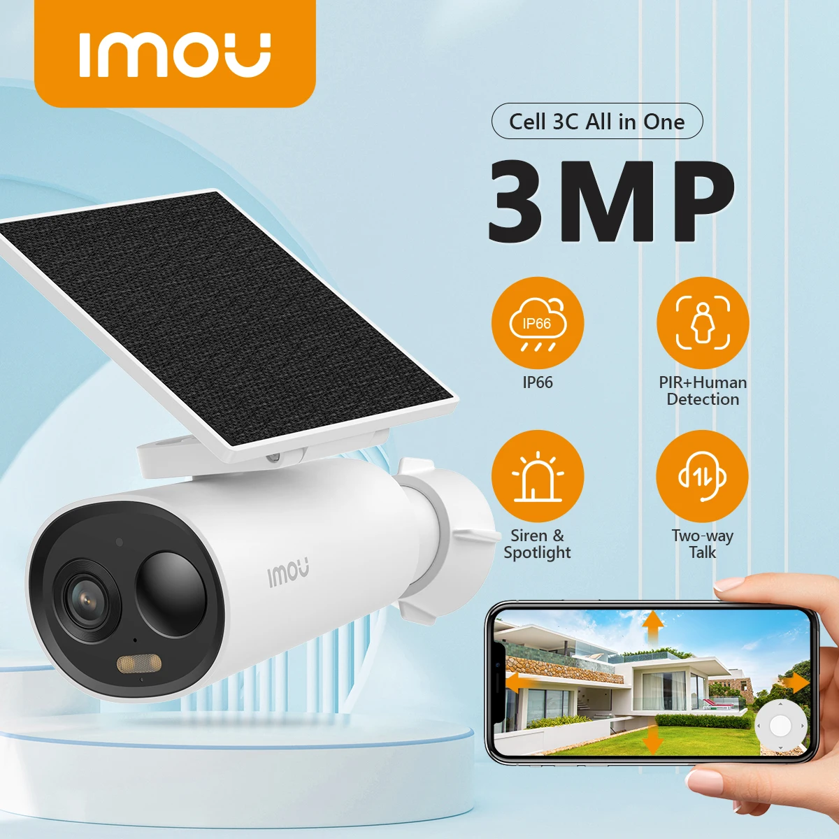 IMOU Cell 3C Maroc: Caméra Imou Solaire 4G