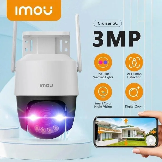 IMOU Cruiser SC Maroc: Caméra Wi-Fi Panoramique 360° 3MP (IPC-K7FP-3H0WE)
